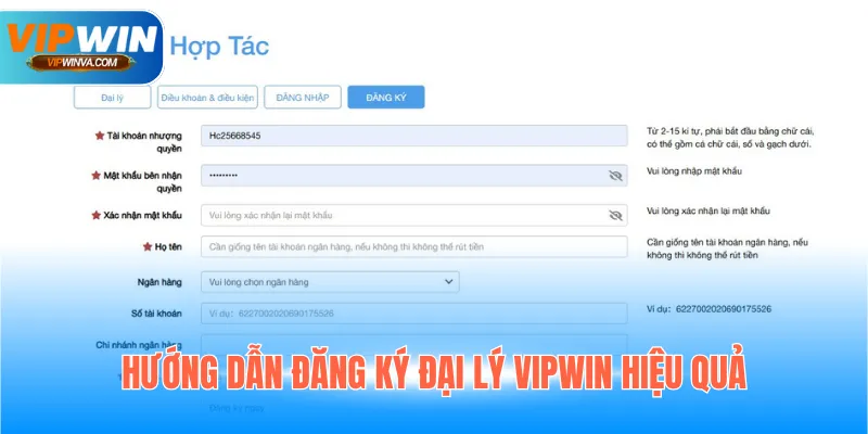 Hướng dẫn đăng ký đại lý Vipwin hiệu quả trong thời gian ngắn